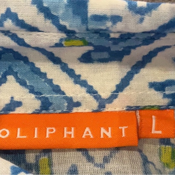 Oliphant Blue and Green Geometric Dress - Picture 2 of 5